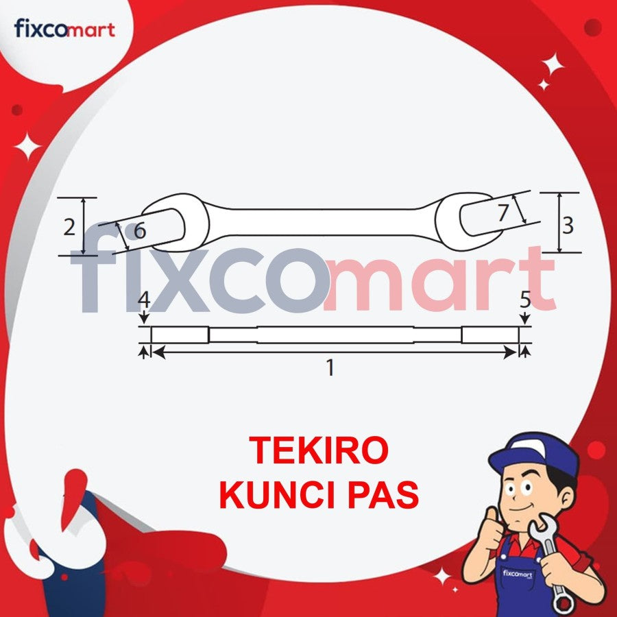 Tekiro Kunci Pas 17 X 19 mm - 24X27 MM