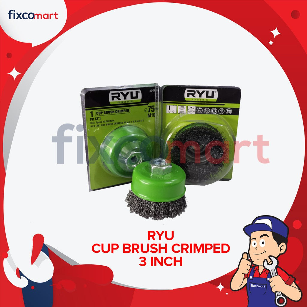 RYU Sikat Kawat Mangkok | Sikat kawat | Gerinda Cup Brush | Sikat Gerinda Mangkok