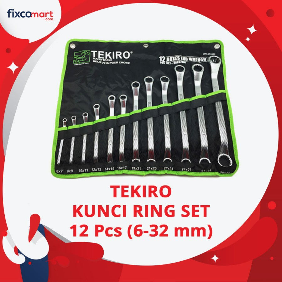 Tekiro Kunci Ring Set 12 Pcs (6-32 mm)