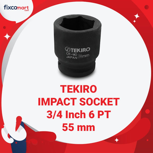 Tekiro Impact Socket 3/4 inch 6 PT 55 mm / mata sock impact