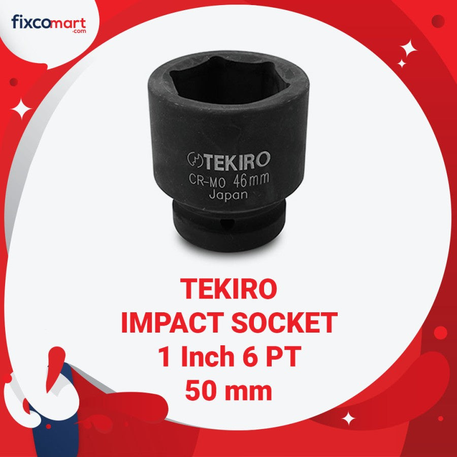 Tekiro Impact Socket 1 inch 6 PT 50 mm / mata sock impact