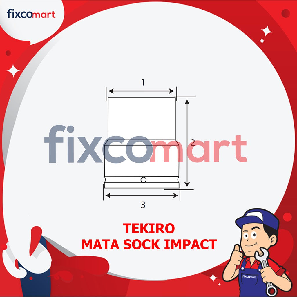Tekiro Mata Sock Impact 1 Inch 80 Mm 6Pt