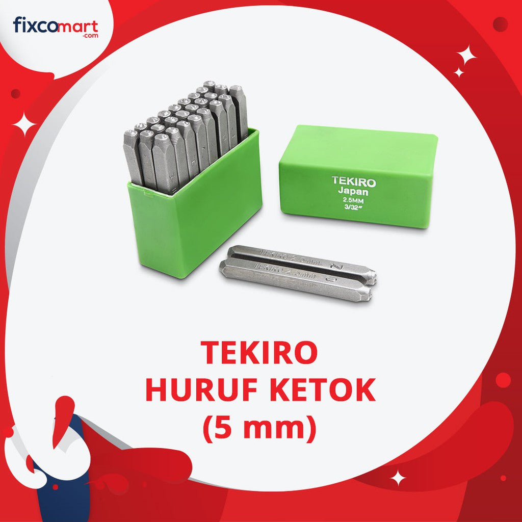 Tekiro Huruf Ketok 5 Mm / Tekiro Punch Letter