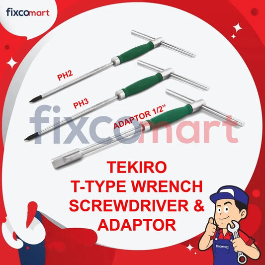 Kunci Sock T Obeng PH3 / Tekiro Kunci T / Obeng Socket - OBENG PH3 FIXCOMART