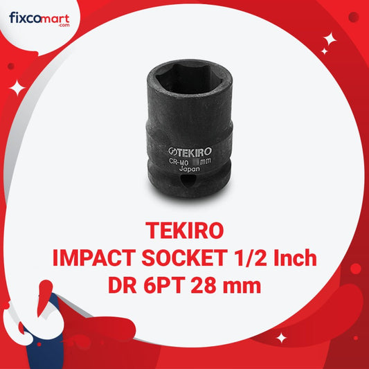 Tekiro Impact Socket 1/2 inch 6 PT 28 mm / mata sock impact