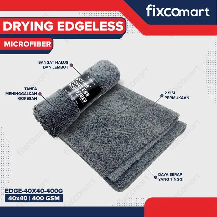 🎁 Fixcomart Kain Lap Microfiber - Drying Edgeless Microfiber 40x40 400 GSM Mobil Motor Dapur (100% off) FIXCOMART