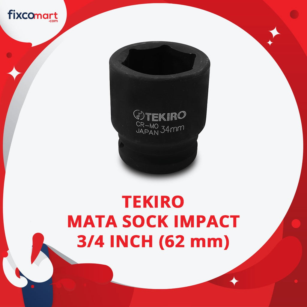 Tekiro Socket Impact 3/4 Inch 62 Mm 6 Pt / Mata Sock Impact