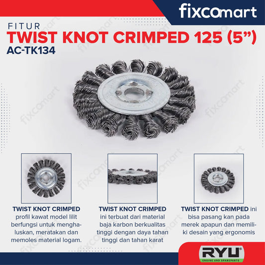 RYU Twisted Knot TWISTED 5 Inch 125 X 0.5 mm FIXCOMART