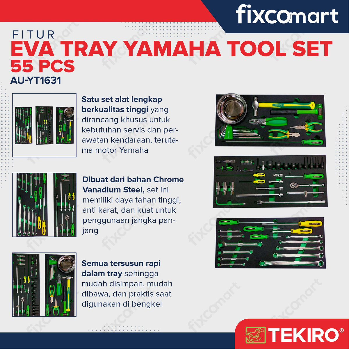 Tekiro Eva Tray Yamaha Tool Set 55 Pcs