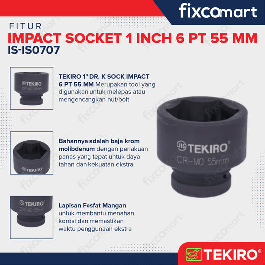 Tekiro Mata Sock Impact 1 Inch 55 Mm 6Pt