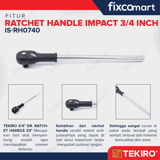 Tekiro Ratchet Handle Impact 3/4 X 20 Inch / Tekiro Gagang Ratchet Impact