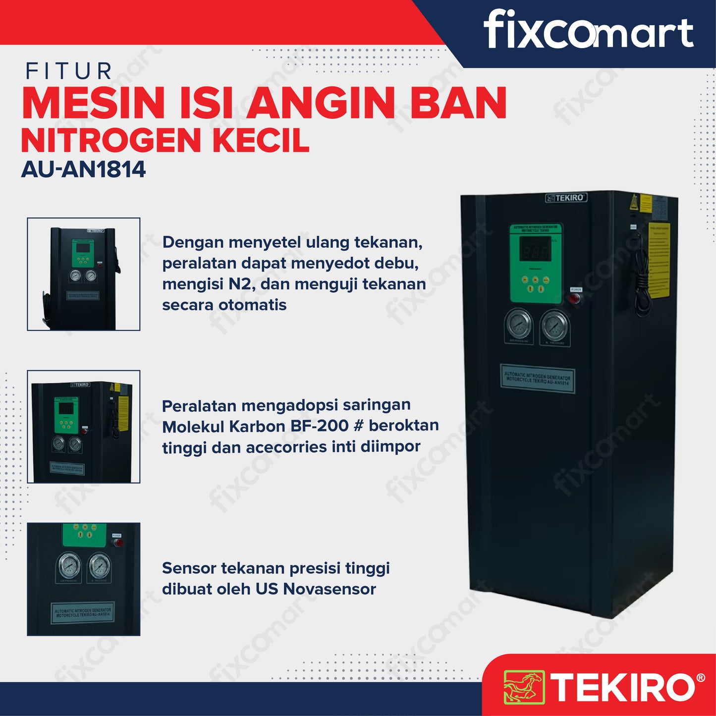 Paket Tekiro Tire Changer Pengganti Ban Mobil Motor dan Mesin Nitrogen Isi Angin Ban