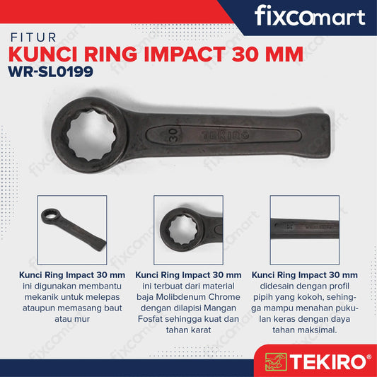 Tekiro Kunci Ring Bulan Set 5 Pcs Obstruction Wrench FIXCOMART