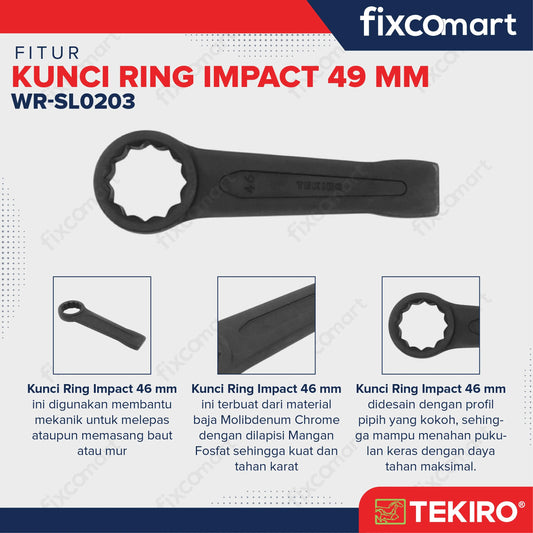 Tekiro Kunci Ring Pukul 49 mm / Kunci Ring Pukul / Tekiro Slogging Wrench FIXCOMART
