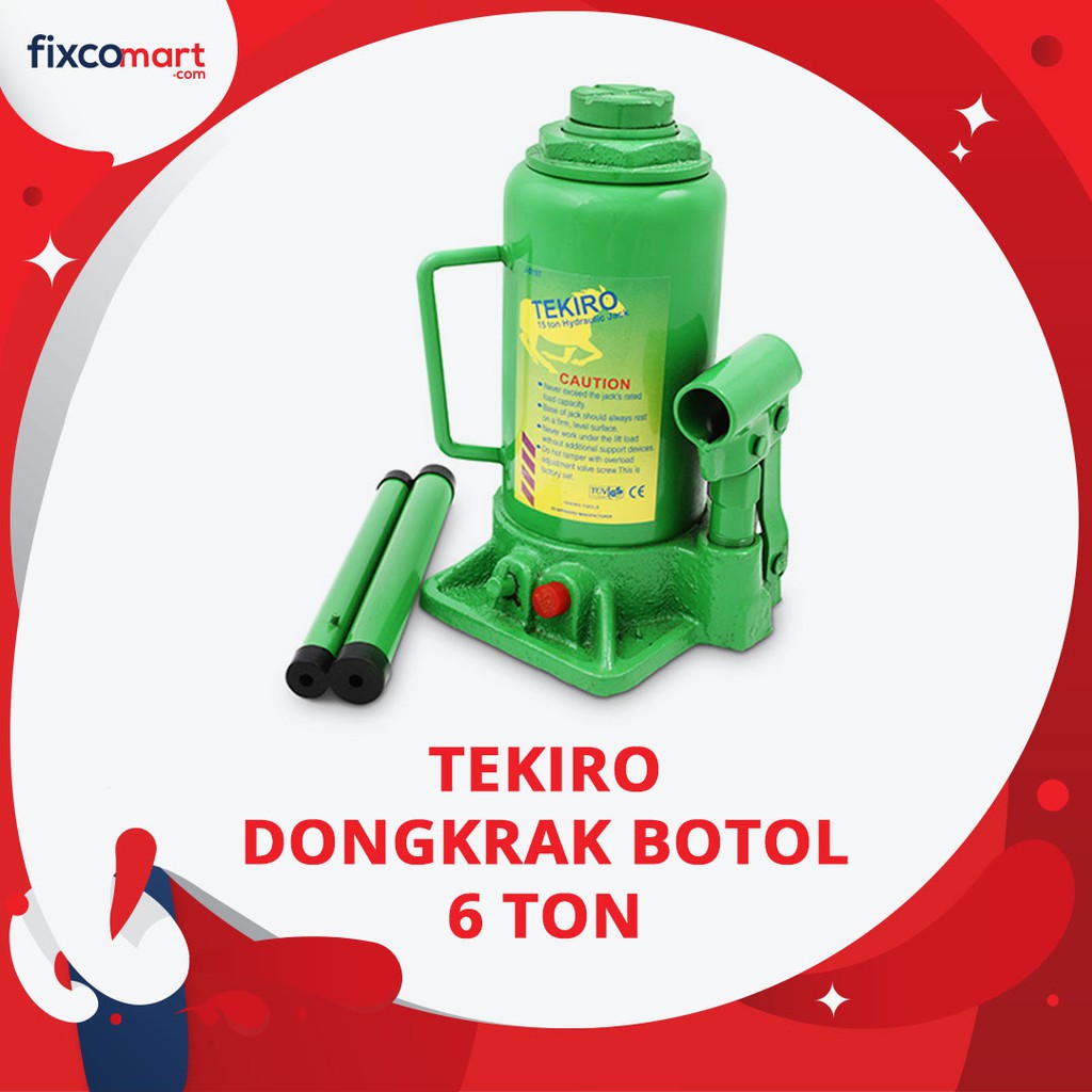 Tekiro Dongkrak Botol 6 Ton / Tekiro Hydraulic Bottle Jack