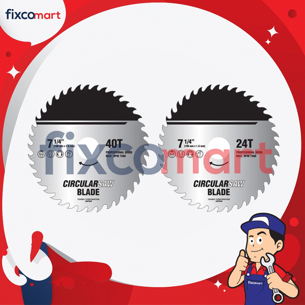 RYU Circular Saw Blade / Mata Mesin Gergaji Circular / Gergaji Potong 24 / 40 GIGI / MATA