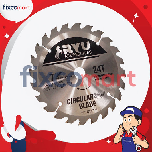 RYU Circular Saw Blade / Mata Mesin Gergaji Circular / Gergaji Potong 24 / 40 TEETH / MATA