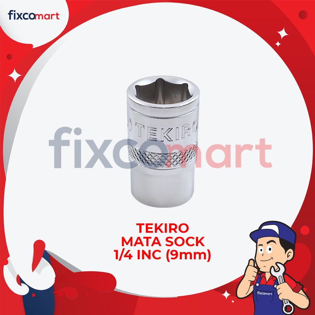 Tekiro Mata Sock 1/4 Inch 9 Mm 6 Pt