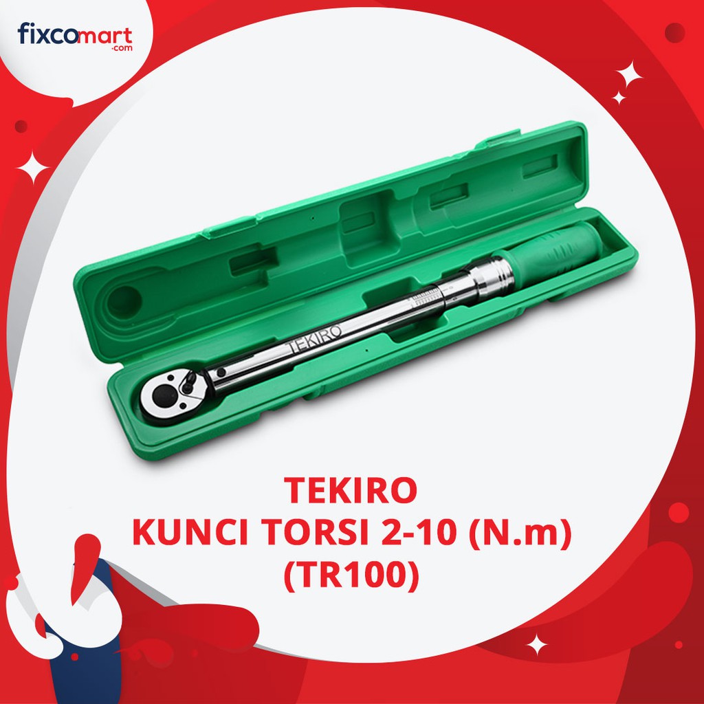 Tekiro Kunci Torsi 3/8 Inch 2-10 N.M (Tr100) / Tekiro Kunci Momen / Kunci Torque