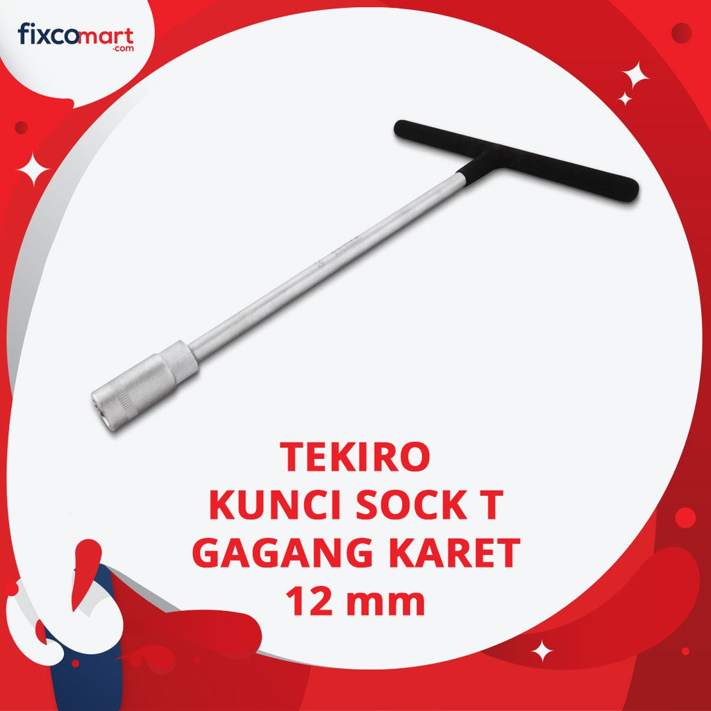 Tekiro Kunci Sock T Gagang Karet 12 Mm