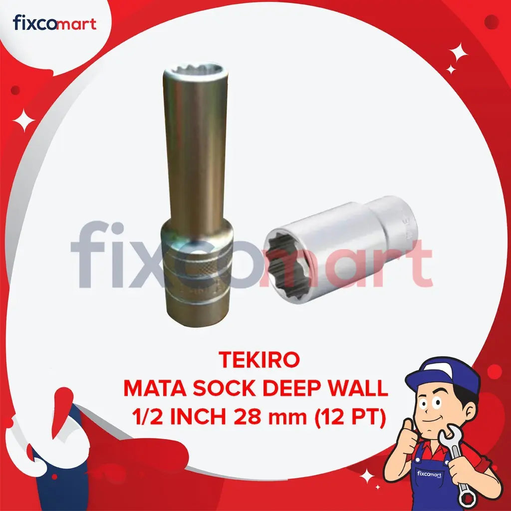 Tekiro Mata Sock Deep Wall 1/2 Inch 28 Mm 12Pt FIXCOMART