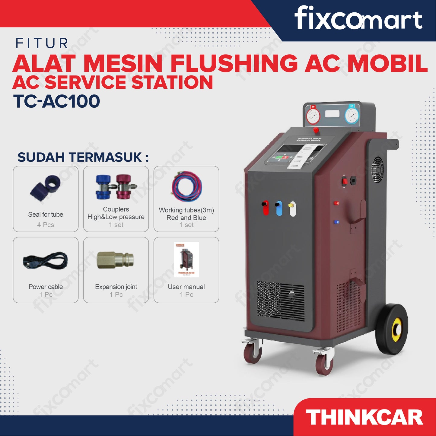 ThinkCar Alat Mesin Flushing AC Mobil AC Service Station