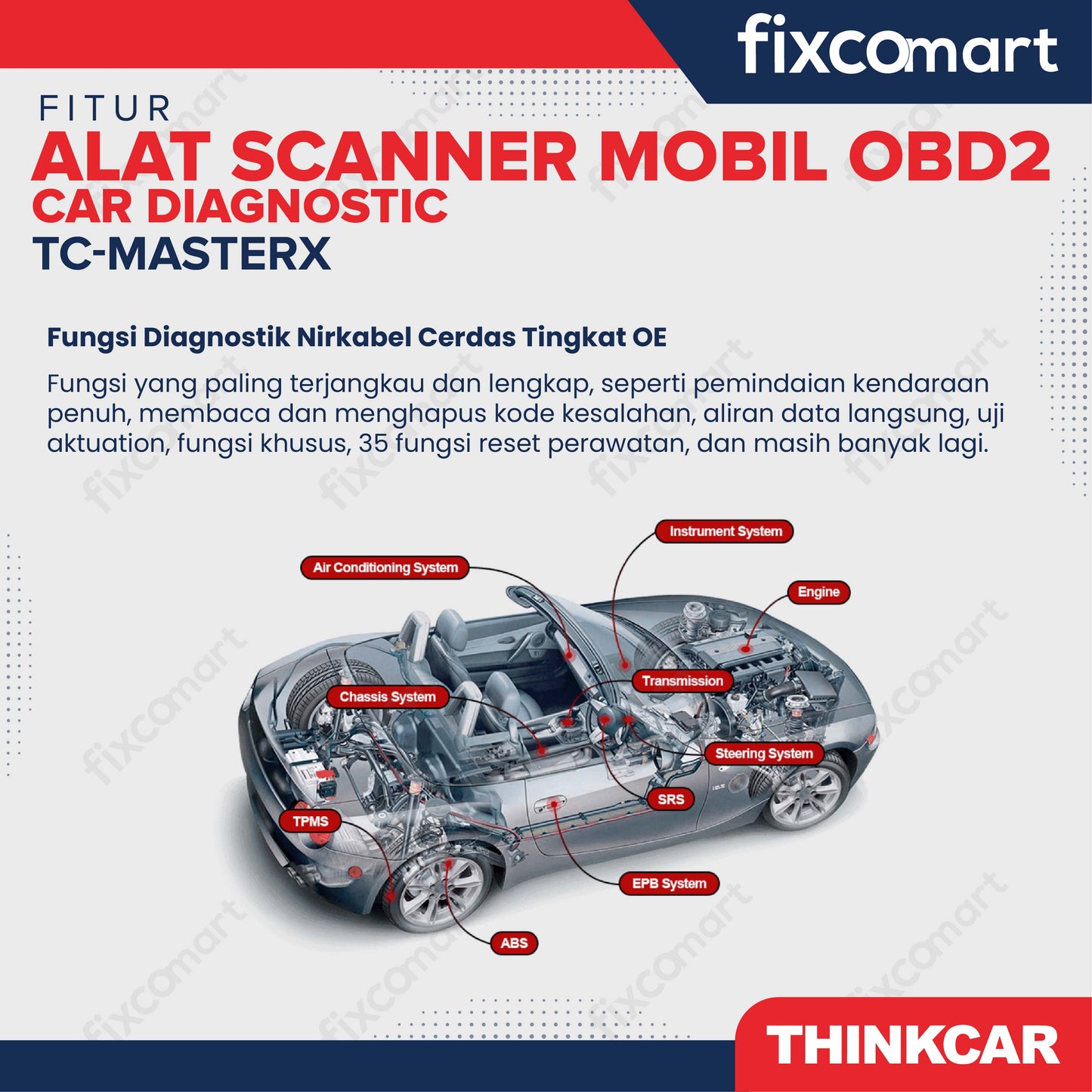 ThinkCar MasterX Alat Scanner Mobil OBD2 Car Diagnostic - THINKCAR TC-MASTERX – Alat Scanner Mobil OBD2 Car Diagnostic
