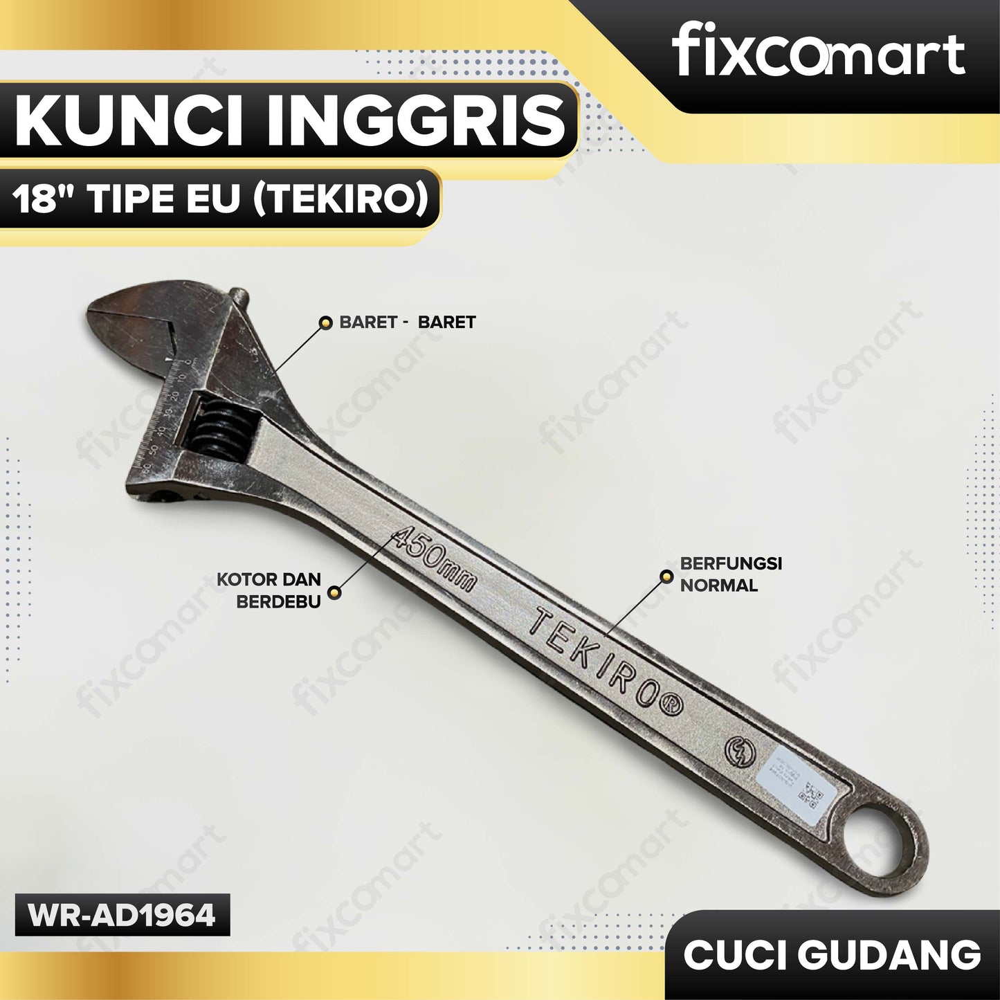 GARAGE SALE - TEKIRO Kunci Inggris 18" Tipe Eu