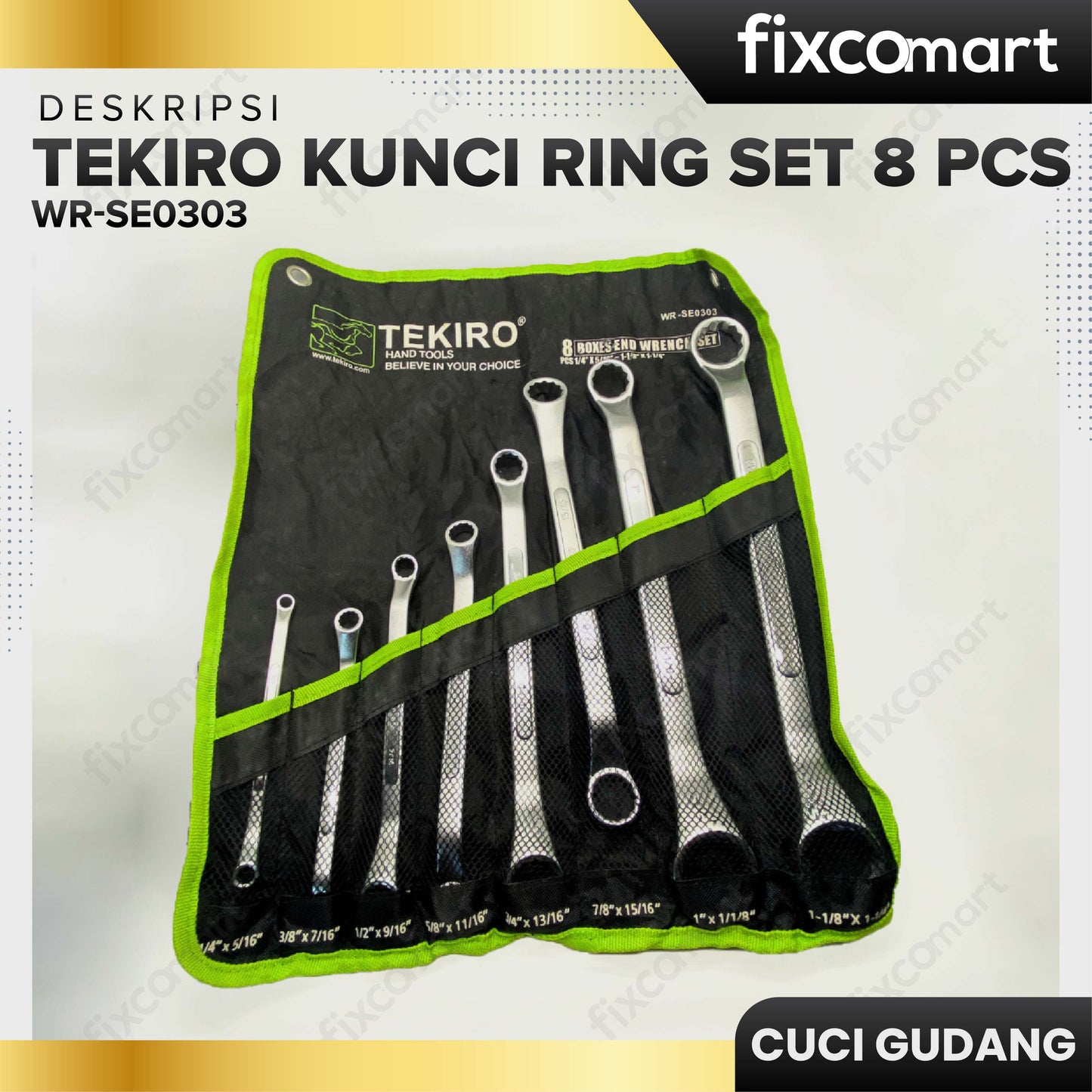 GARAGE SALE - TEKIRO Kunci Ring Set 8 Pcs