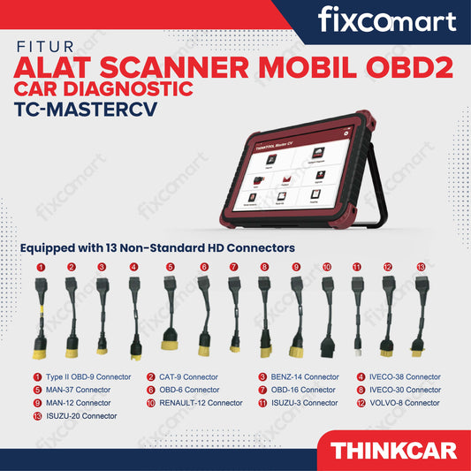 ThinkCar MasterCV Alat Scanner Mobil OBD2 Car Diagnostic - Thinkcar Alat Scanner Mobil OBD2 TC-MasterCV