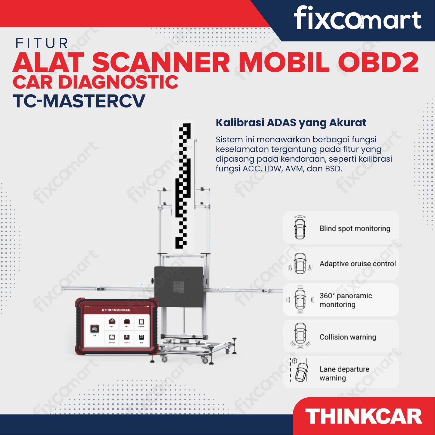 ThinkCar MasterCV Alat Scanner Mobil OBD2 Car Diagnostic - Thinkcar Alat Scanner Mobil OBD2 TC-MasterCV