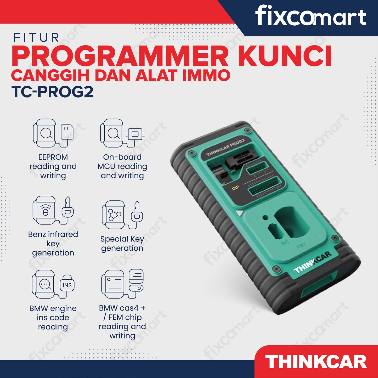 ThinkCar Prog2 Alat Scanner Mobil OBD2 Car Diagnostic - Thinkcar TC-PROG2 Programmer Kunci & Alat IMMO