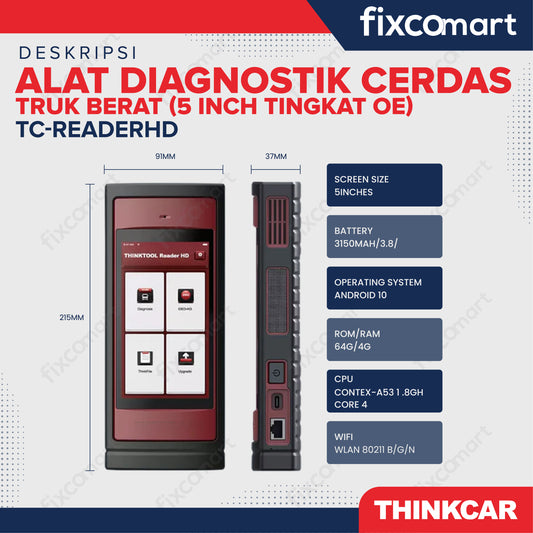 ThinkCar Reader HD Alat Scanner Mobil OBD2 Car Diagnostic