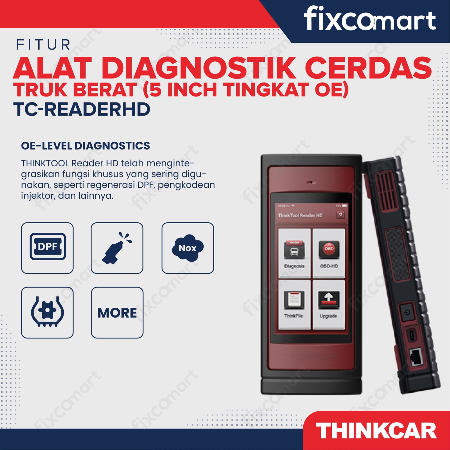 ThinkCar Reader HD Alat Scanner Mobil OBD2 Car Diagnostic