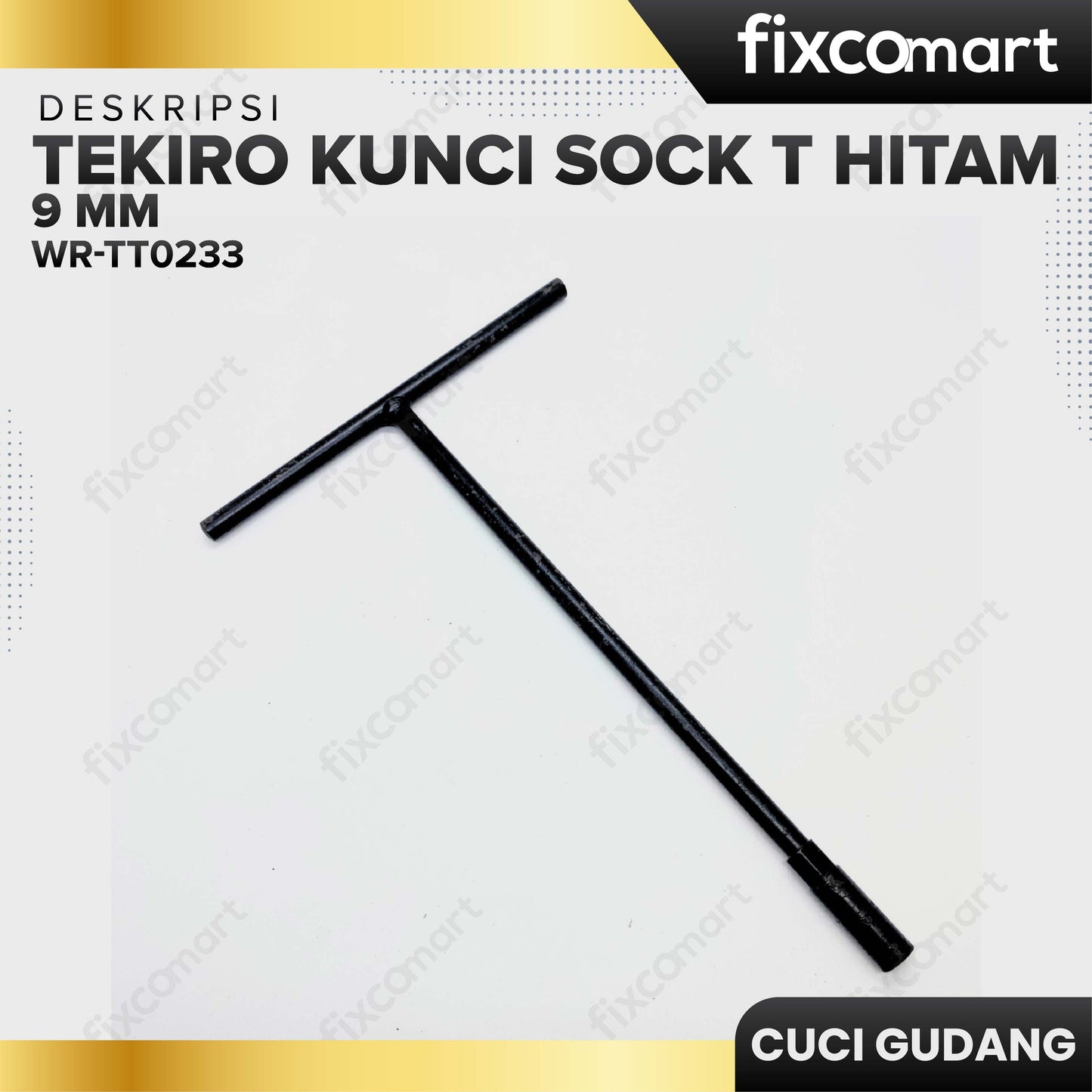 GARAGE SALE - Tekiro Kunci Sock T Hitam 9 mm