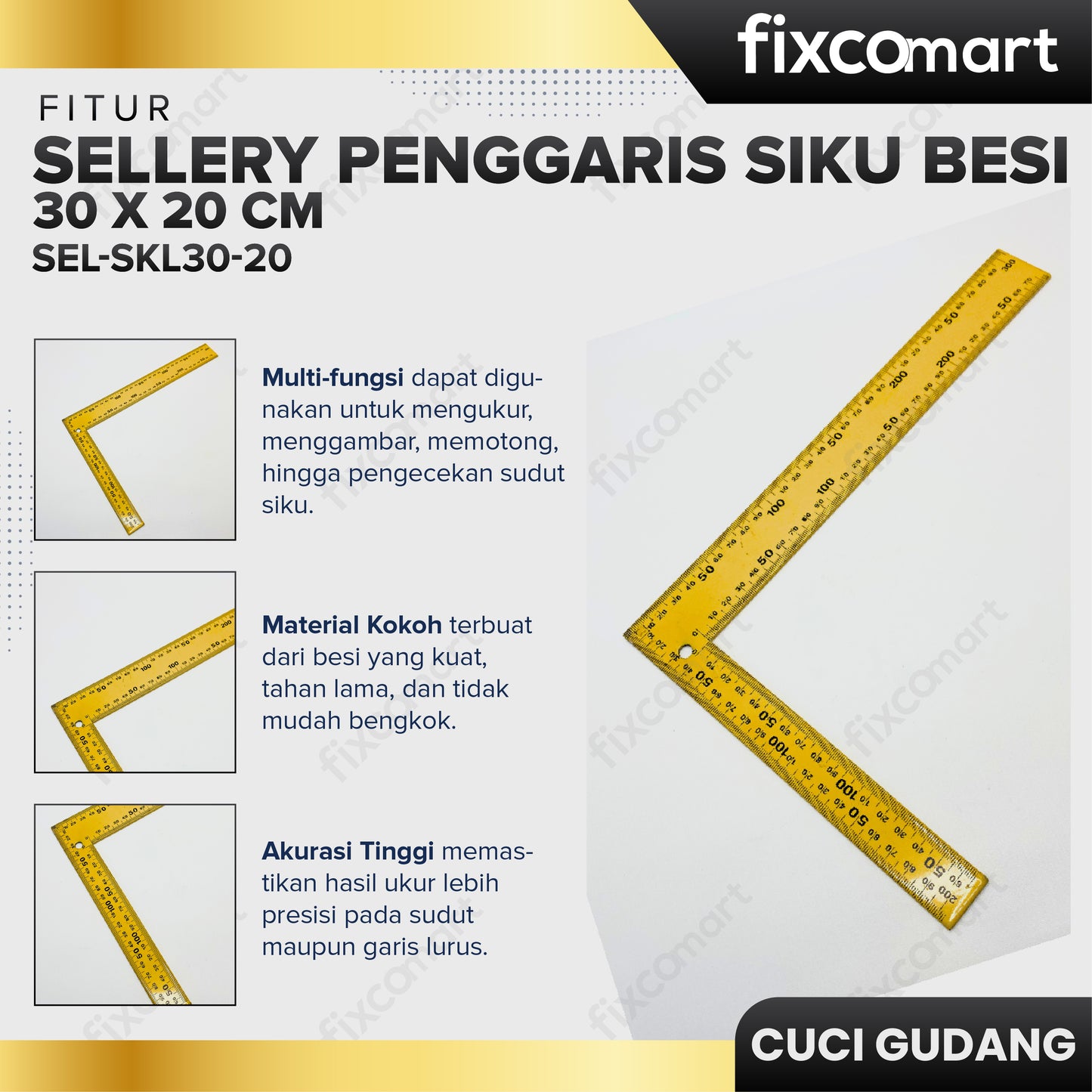 GARAGE SALE - SELLERY PENGGARIS SIKU BESI 30 x 20 cm