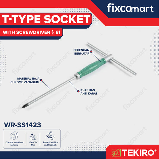 TEKIRO T-Type Socket with Screwdriver (-8) WR-SS1423