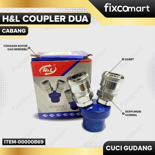 H&L Coupler Dua Cabang