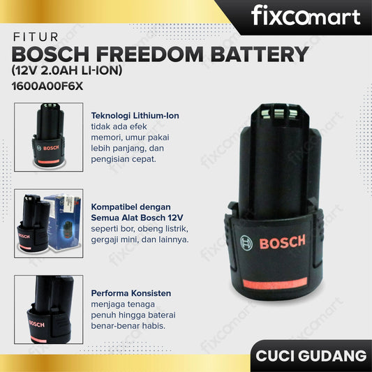 GARAGE SALE - BOSCH Freedom Battery (12V 2.0Ah LI-ION) FIXCOMART