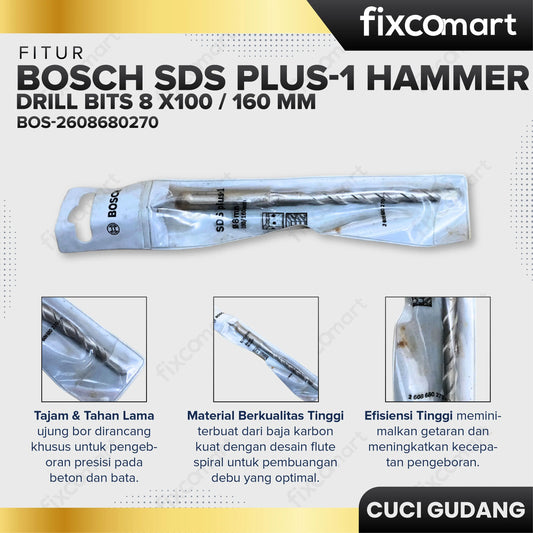 GARAGE SALE - BOSCH SDS Plus-1 Hammer Drill Bits 8 X100 / 160 mm FIXCOMART