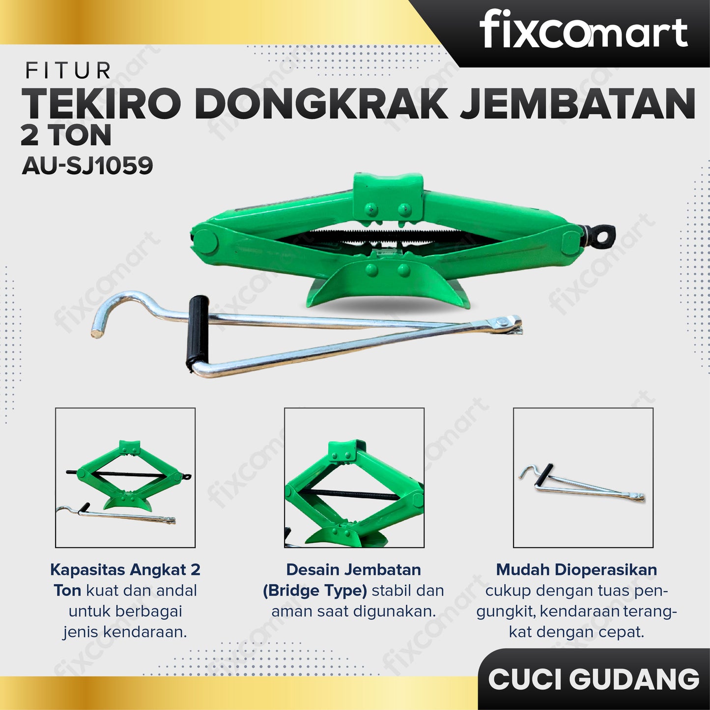 GARAGE SALE - TEKIRO Dongkrak Jembatan 2 Ton