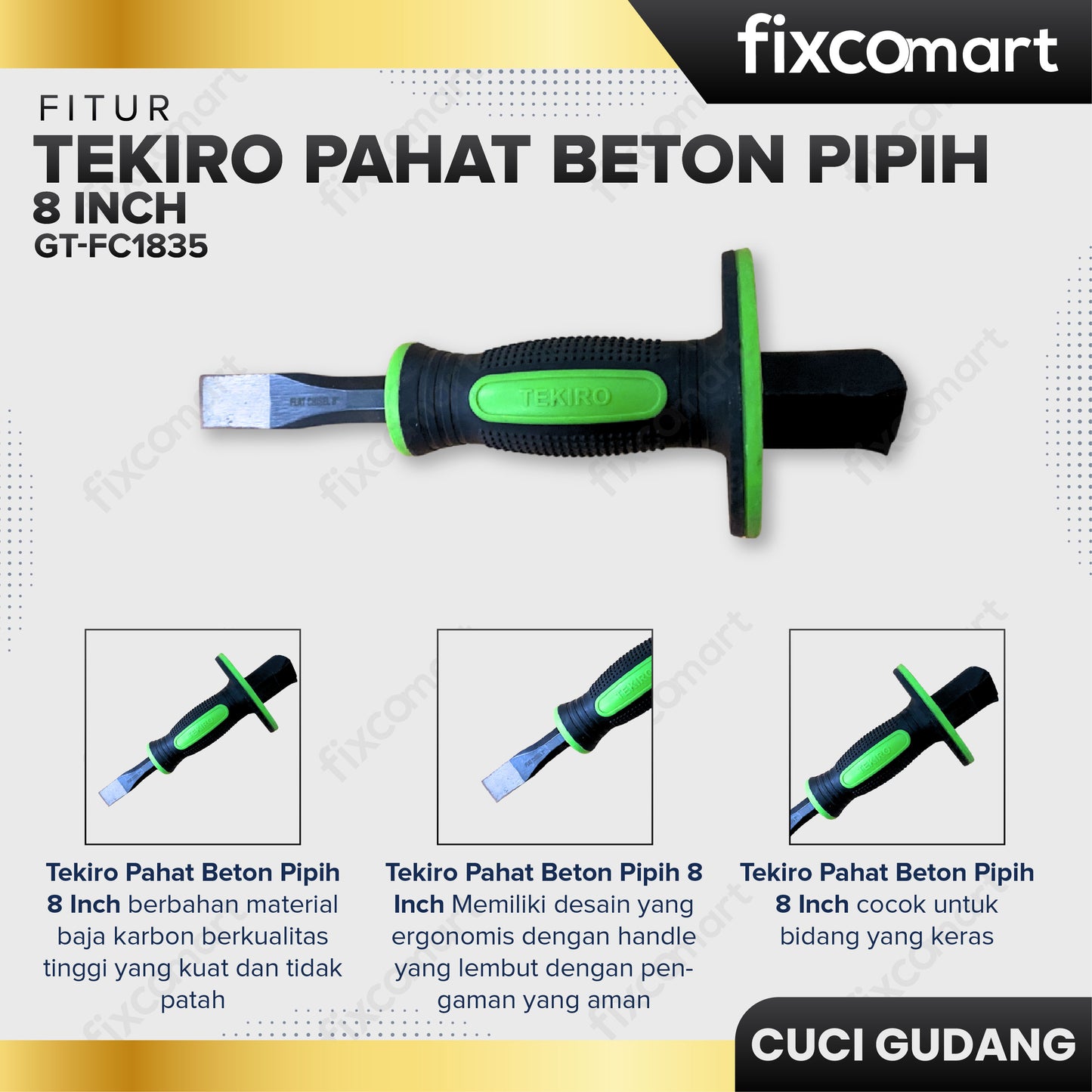 GARAGE SALE - TEKIRO Pahat Beton Pipih 8"