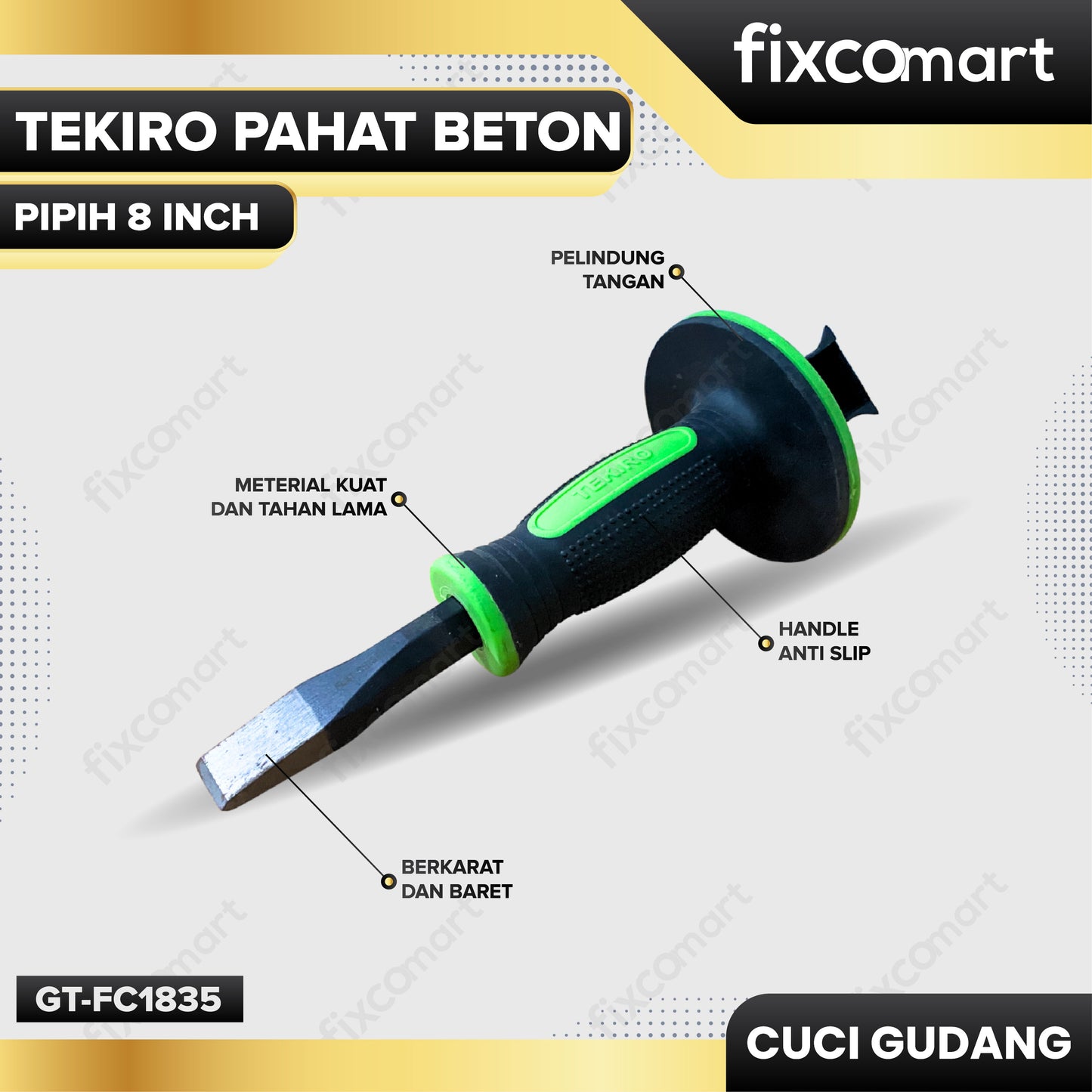 GARAGE SALE - TEKIRO Pahat Beton Pipih 8"