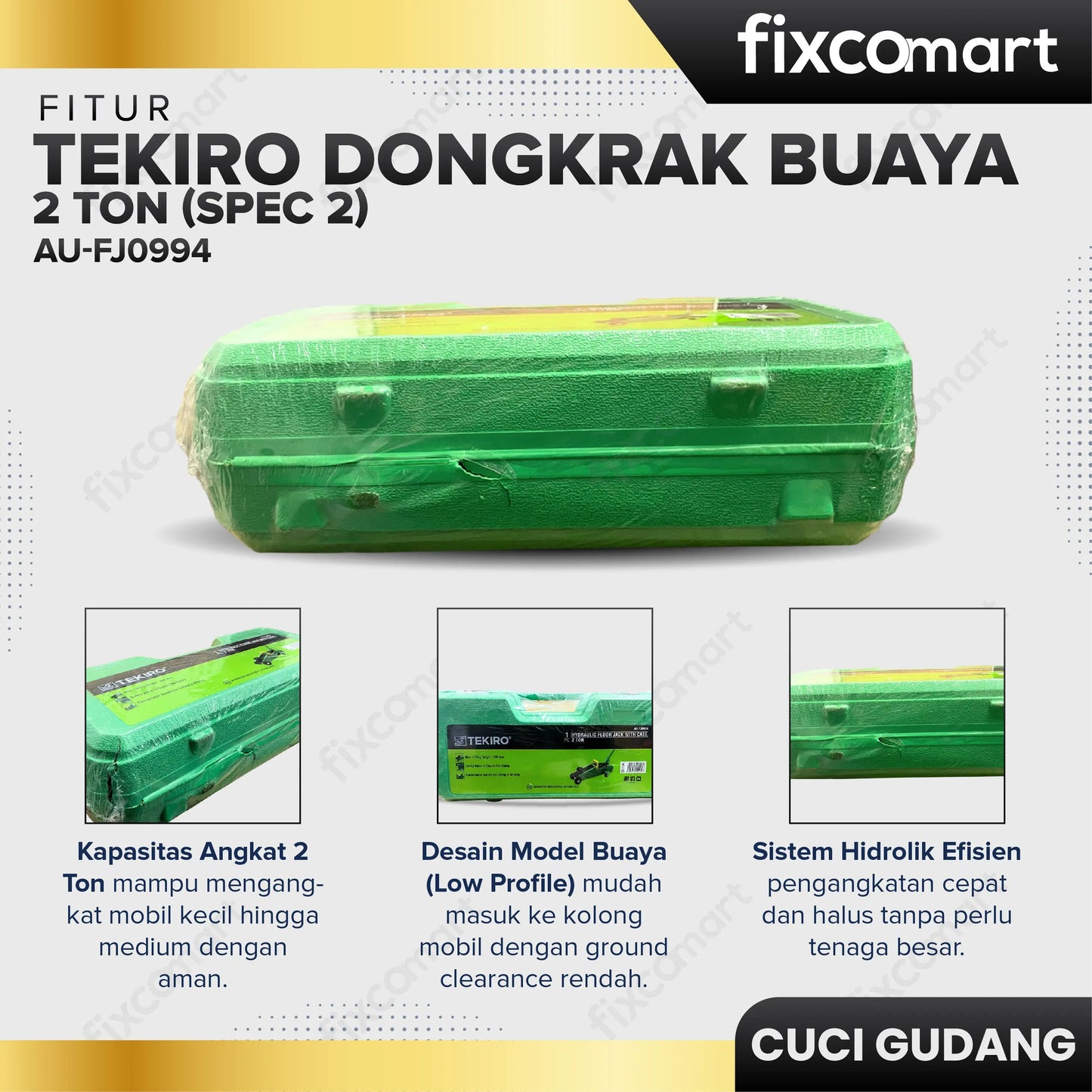 GARAGE SALE - TEKIRO Dongkrak Buaya 2 Ton (Spec 2) FIXCOMART