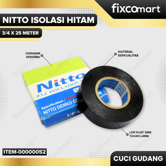 GARAGE SALE - NITTO Isolasi Hitam 3/4 x 25 Meter