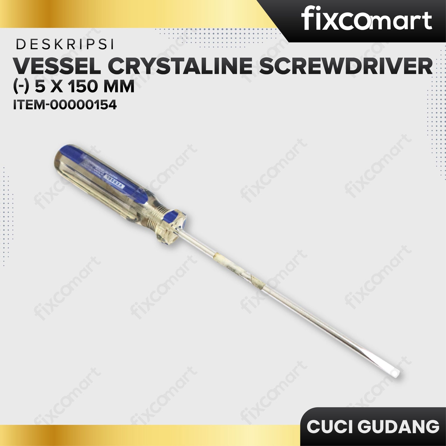 GARAGE SALE - Vessel Crystaline Screwdriver (-) 5 X 150 mm