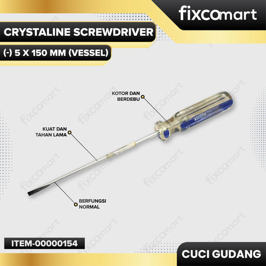 GARAGE SALE - Vessel Crystaline Screwdriver (-) 5 X 150 mm