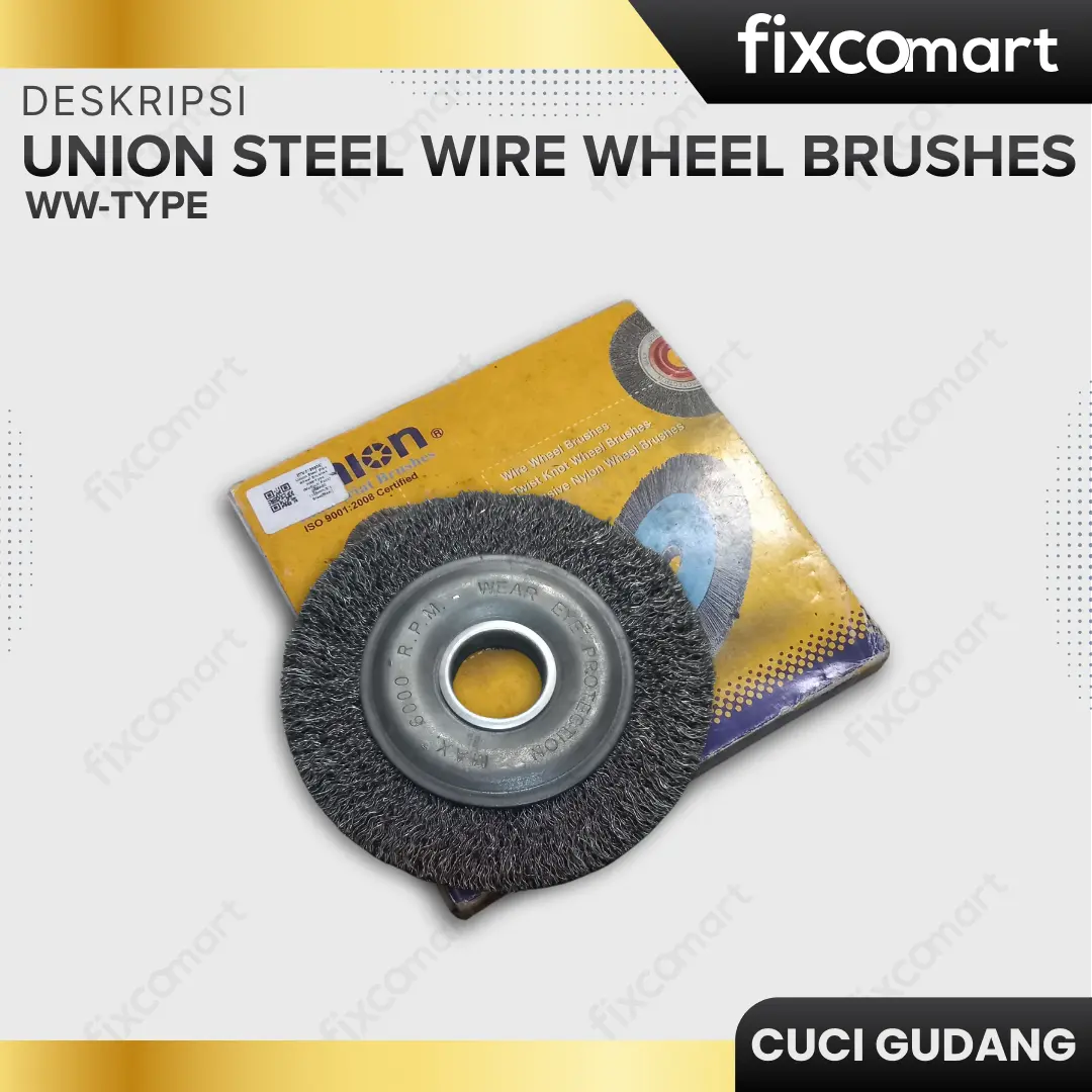 GARAGE SALE - Union Steel Wire Wheel Brushes WW-Type (Medium Face) FIXCOMART