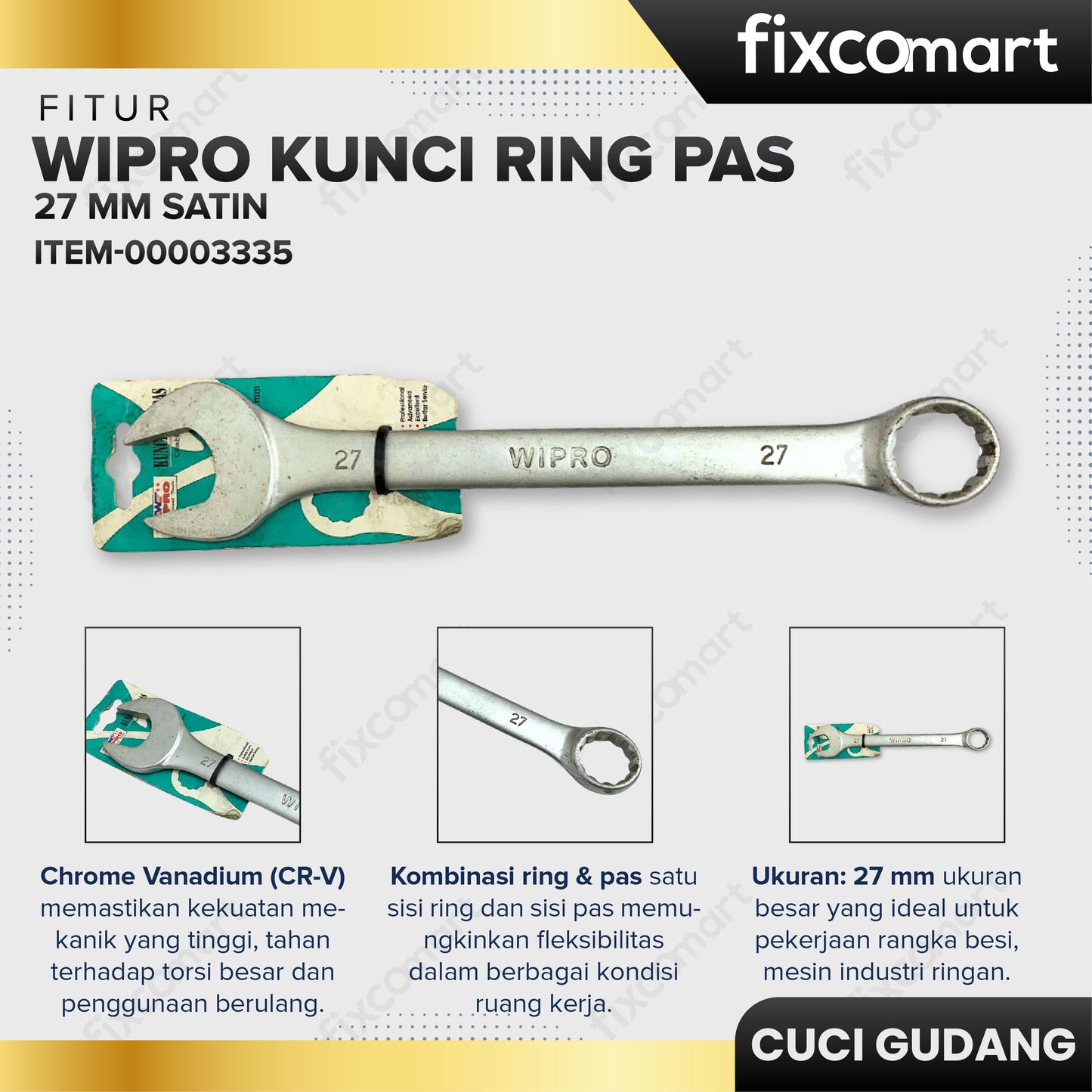 GARAGE SALE - WIPRO Kunci Ring Pas 27 mm Satin