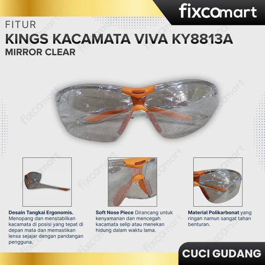 GARAGE SALE - KINGS KACAMATA VIVA KY 8813A MIRROR CLEAR FIXCOMART